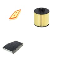 Bosch Filtre Bakım Seti Volkswagen Eos 1.6 FSI Benzinli 2006-2008 Hava + Yağ f. + Polen Filtre Sardes