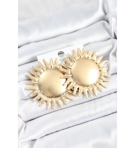 Pirinç Güneş Model Gold Renk Kadın Küpe - TJ-BKP10749