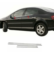 Peugeot 407 Krom Cam Çıtası Takımı 4 Parça Paslanmaz Çelik