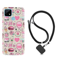 Realme C11 C21 C21Y C25Y C11 2021 Kılıf Boyun Askılı Silikon Donut Flamingo 1415