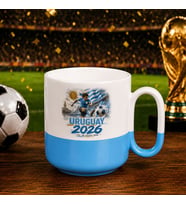 BK Gift Uruguay Taraftar Temalı 2026 Dünya Kupası Tasarımlı Mavi Joyful Kupa Bardak