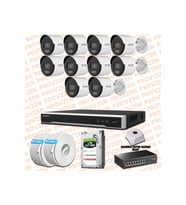 Provzen Hikvision 10 IP Kamera 7/24 Renkli Mikrofonlu Güvenlik Kamerası Olay Anında bildirim