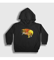 Presmono Unisex Çocuk Siyah Fire Metallica Kapüşonlu Sweatshirt 291841tt