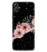 Samsung Galaxy A04E Kılıf Resimli Desenli Baskılı Silikon Siyah Şerit Mermer 1298