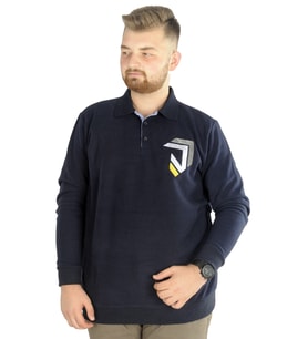 Mode XL Erkek Sweatshirt Polo Selanik Strong 22440 Lacivert