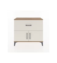 Arges Şifonyer Tek Raflı Tek Çekmeceli 2 Kapaklı 88x30x80 Çam-Aytaşı