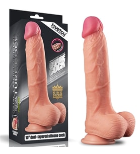 LilituShop Yeni Nesil Çift Katmanlı 25 cm Realistik Dildo Penis