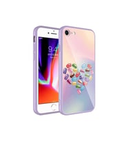 Apple iPhone 7 Uyumlu Kılıf Kamera Korumalı Desenli Sert Silikon Zore Epoksi Kapak (Model 1)