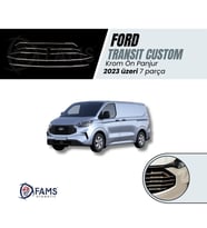 Ford Transit Custom 2023 > Ön Panjur 7 Parça Paslanmaz Çelik