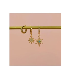 Kuzey Yıldızı Küpe 3 lü Set (Çok Renkli)