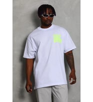 Erkek Baskılı T-Shirt Kısa Kol Bisiklet Yaka Regular Fit Tişört - Beyaz
