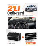 e-biz MITSUBISHI CARISMA BÜYÜK EKRAN (1997-2003) Uyumlu Torpido + Deri Çanta - Siyah-Gri - MI004