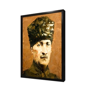 Mustafa Kemal Atatürk Çerçeveli Mdf Tablo