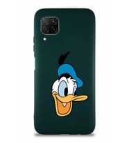 Huawei P40 Lite Soft Premier Kapak Donald Duck-A Tasarımlı Silikon Kılıf - Yeşil (Şeffaf)