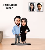 Kisiye Özel Sevgili Evli Karikatür Biblo KB17