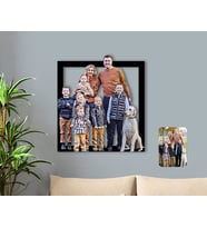 BK Gift Kişiye Özel Tam Boy Aile Karikatürlü 3D Ahşap Tablo-3