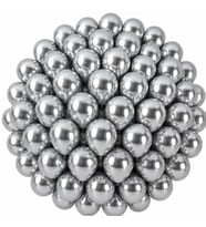 Gümüş Renk Lateks krom Balon (30 cm) - 50 Adet