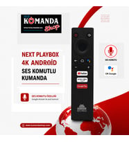 (SES KOMUTLU) NEXT PLAYBOX 4K ANDROİD TV BOX SES KOMUTLU KUMANDA