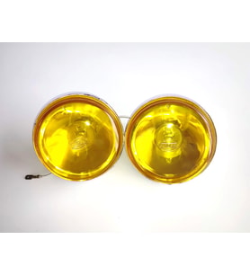 2 Adet Yuvarlak Sis Farı 10 Cm H3 Ampullü Sarı Cam 12v 55w