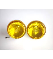 2 Adet Yuvarlak Sis Farı 10 Cm H3 Ampullü Sarı Cam 12v 55w