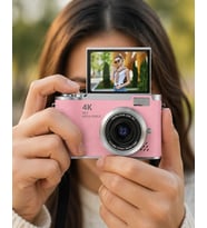 48 Vlog Kamera Video Flip Screen Uzun Pil Ömrü Selfie Kamera