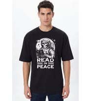 Read in Peace Baskılı Tişört - %100 Pamuk Bisiklet Yaka Unisex Tasarım T-Shirt