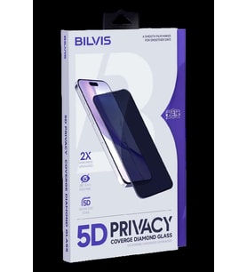 iPhone 17 Pro Bilvis 5D Privacy Diamond Hayalet Cam Ekran Koruyucu