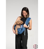 Jean Köpek Taşıma Çantası - Anne Kucağı Cnt-107 (Mavi)