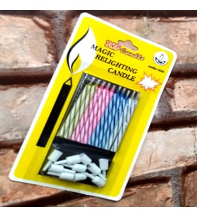 MAGIC RELIGHTING CANDLE BIRTHDAY VIPKALİTE SİHİRLİ PASTA MUMU ÜFLE SÖNSÜN BEKLE TEKRAR YANSIN 10ADET