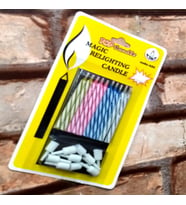 MAGIC RELIGHTING CANDLE BIRTHDAY VIPKALİTE SİHİRLİ PASTA MUMU ÜFLE SÖNSÜN BEKLE TEKRAR YANSIN 10ADET