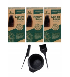 NATURA BALANCE SAÇ BOYASI 6.1 KÜLLÜ K. KUMRAL 3 ADET+SAÇ BOYAMA SETİ
