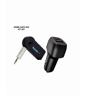 Araç İçi Bluetooth Müzik Kiti + Type-C PD Araç Şarjı Seti