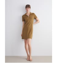 LCWAIKIKI Classic Yeşil Polo Yaka Mini Elbise