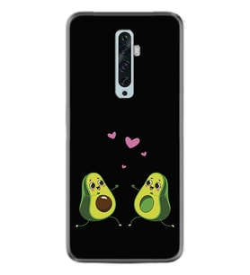 Oppo Reno 2Z 4 Lite 4 Pro 5 6 7 A31 Kılıf Desemli Silikon Aşık Avokadolar 1642