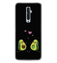Oppo Reno 2Z 4 Lite 4 Pro 5 6 7 A31 Kılıf Desemli Silikon Aşık Avokadolar 1642