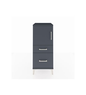 Hyperion Komodin 2 Raflı 2 Çekmeceli Tek Kapaklı 44x44x106 Antrasit-Antrasit