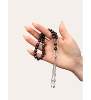 8 mm Küre Kesim Lal ( Garnet ) Doğal Taş Tesbih