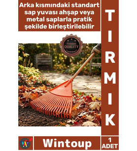 #Tırmık Dayanıklı Bahçe Temizleme Esnek Dişli Hafif Plastik 42 Cm Genişlik 20 Dişli Yaprak Tırmığı
