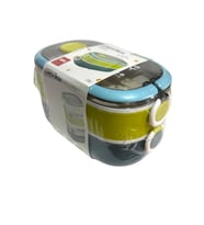 VAGONLİFE ÇELİK YEMEK KABI 2 KATLI LUNCH BOX 900ml - VGN6729 MAVİ-YEŞİL