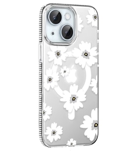 Joko Apple iPhone 14 Floral Magsafe Kapak - Beyaz
