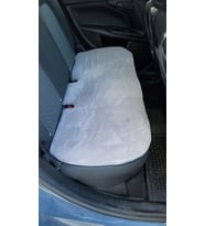 Yumuşak Tüylü Peluş Serme Oto Koltuk Koruyucu Minder Arka Gri