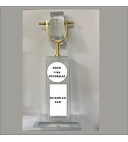 Kişiselleştirilebilir Mikrofon Plaket (Altın-Beyaz)