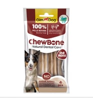 GimDog Chew Bones Press Köpek Çiğneme Kemiği 80 Gr 4'lü Naturel