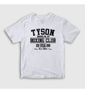 Presmono Unisex Çocuk Beyaz Boxing Club Mike Tyson T-Shirt 157867tt (Beyaz)