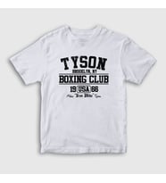 Presmono Unisex Çocuk Beyaz Boxing Club Mike Tyson T-Shirt 157867tt (Beyaz)