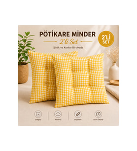 Pötikare Desen 2'li Minder 40x40 cm