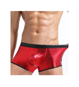 Mulvxbrf Brf02 Deri Görünümlü Kırmızı Erkek Boxer Tanga (Mulvix)