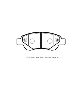 CITROEN C1- 07/13; ÖN FREN BALATASI (DİSK)(123X42,7X16)(BRAMAX) 4253.27 1635-6350
