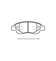 CITROEN C1- 07/13; ÖN FREN BALATASI (DİSK)(123X42,7X16)(BRAMAX) 4253.27 1635-6350
