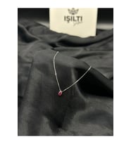 925 Gümüş  Damla Taşlı Minimal Kolye